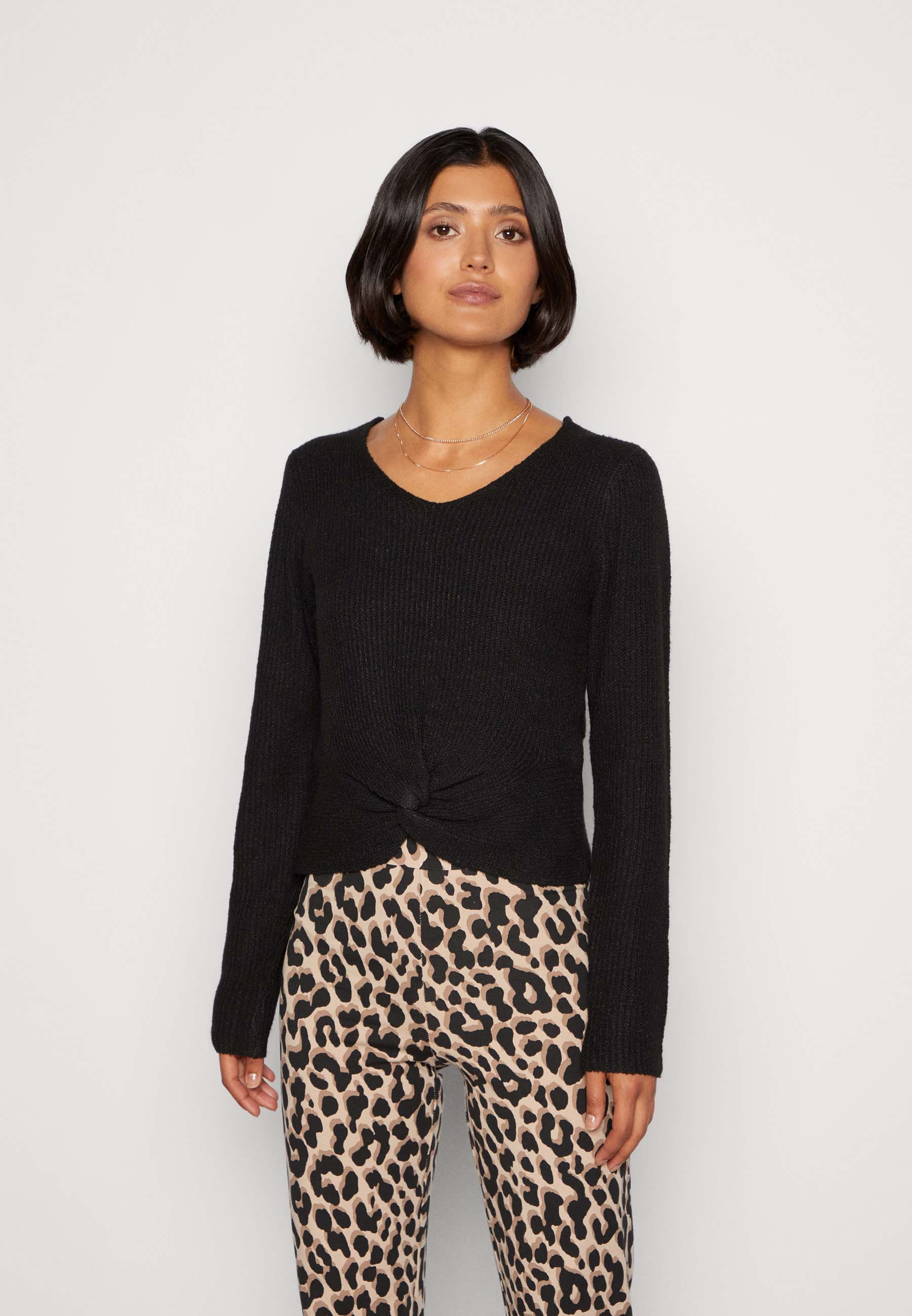 JDY JDYLIVA LIFE KNOT - Trui - black/zwart - Zalando.nl