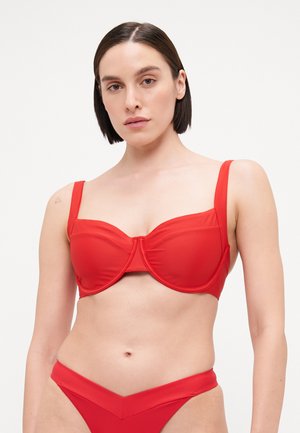 Curve Love Wide Strap Underwire Bikini Top - Bikini-Top - salsa