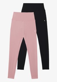 ESSENTIAL 2 PACK FULL LENGTH HIGH RISE LEGGINGS - Leggings - black/mauve