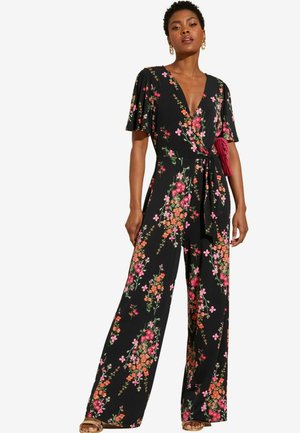 TWIST FRONT - Overal - black floral