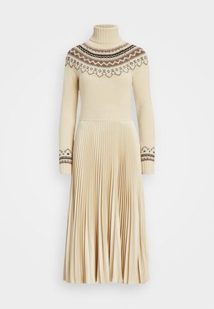 BLUEN LONG SLEEVE DAY DRESS - Rochie tricotată - cream multi pattern
