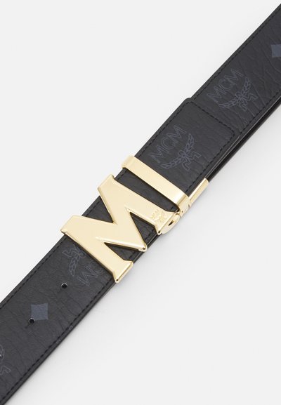 MCM CLAUS M REVERSIBLE BELT 1.5" IN VISETOS - Bälte - black