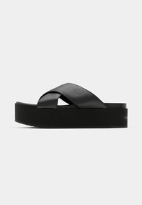 FLATFORM CROSS - Ciabattine con tacco - triple black