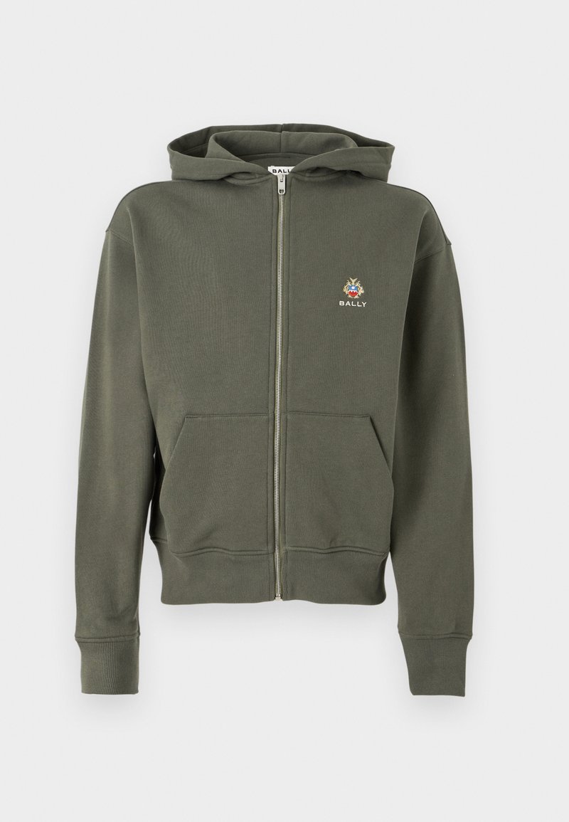 Bally Sweater met rits donkergroen