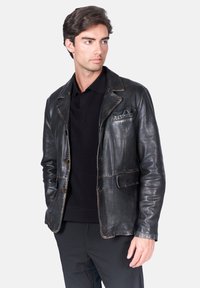 Freaky Nation MR DETROIT-FN - Chaqueta de cuero - used black