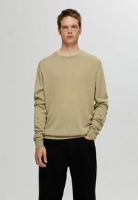 Selected Homme SLHTRAY CREW NECK - Svetr - kelp