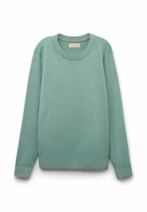 Falconeri ULTRAFINE CREW NECK - Striktrøje - grün dark thyme garment dyed