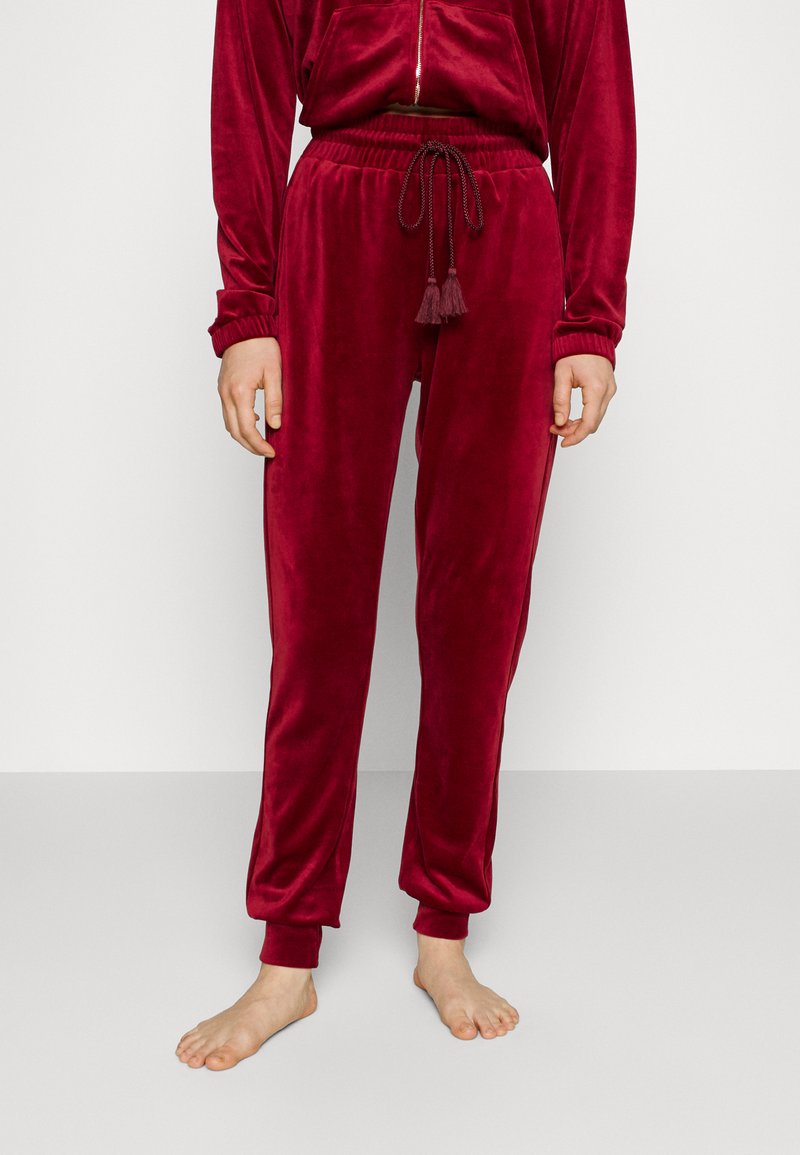 Hunkemöller JOGGER SLIM BRAID Pyjama bottoms red dahlia/red