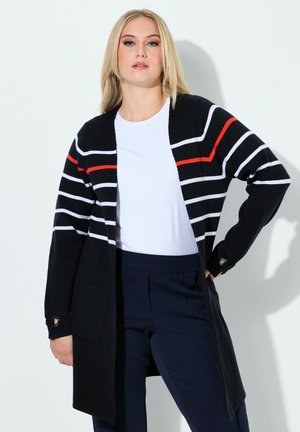 COLOR POP STRIPED - Strickjacke - marine