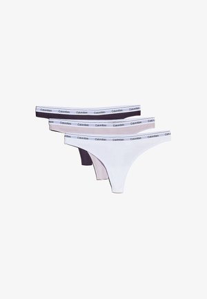 Calvin Klein Underwear THONG LOGO ICON 3 PACK  - String - nightshade lilac sugar white