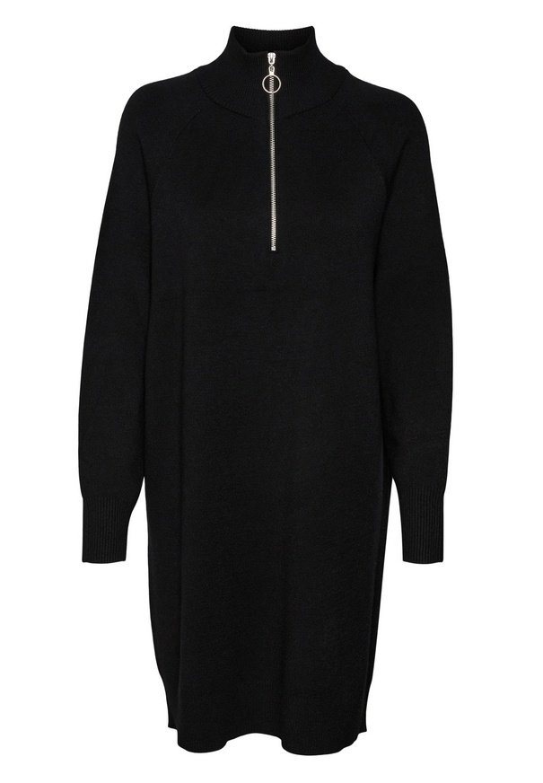 Black knitted dress