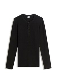 HENLEY COLLAR - T-shirt à manches longues - black