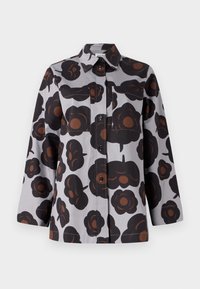 Marimekko ARIA TUMMA - Blúzka so zapínaním na gombíky - grey/black/brown