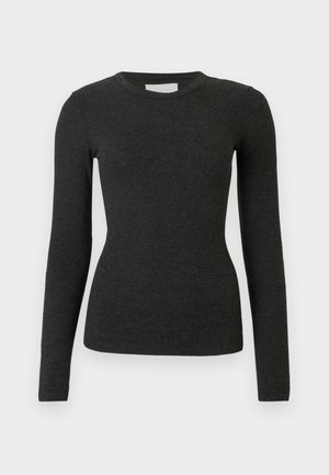 BINA CREW NECK - Pikkade varrukatega topp - heather charcoal