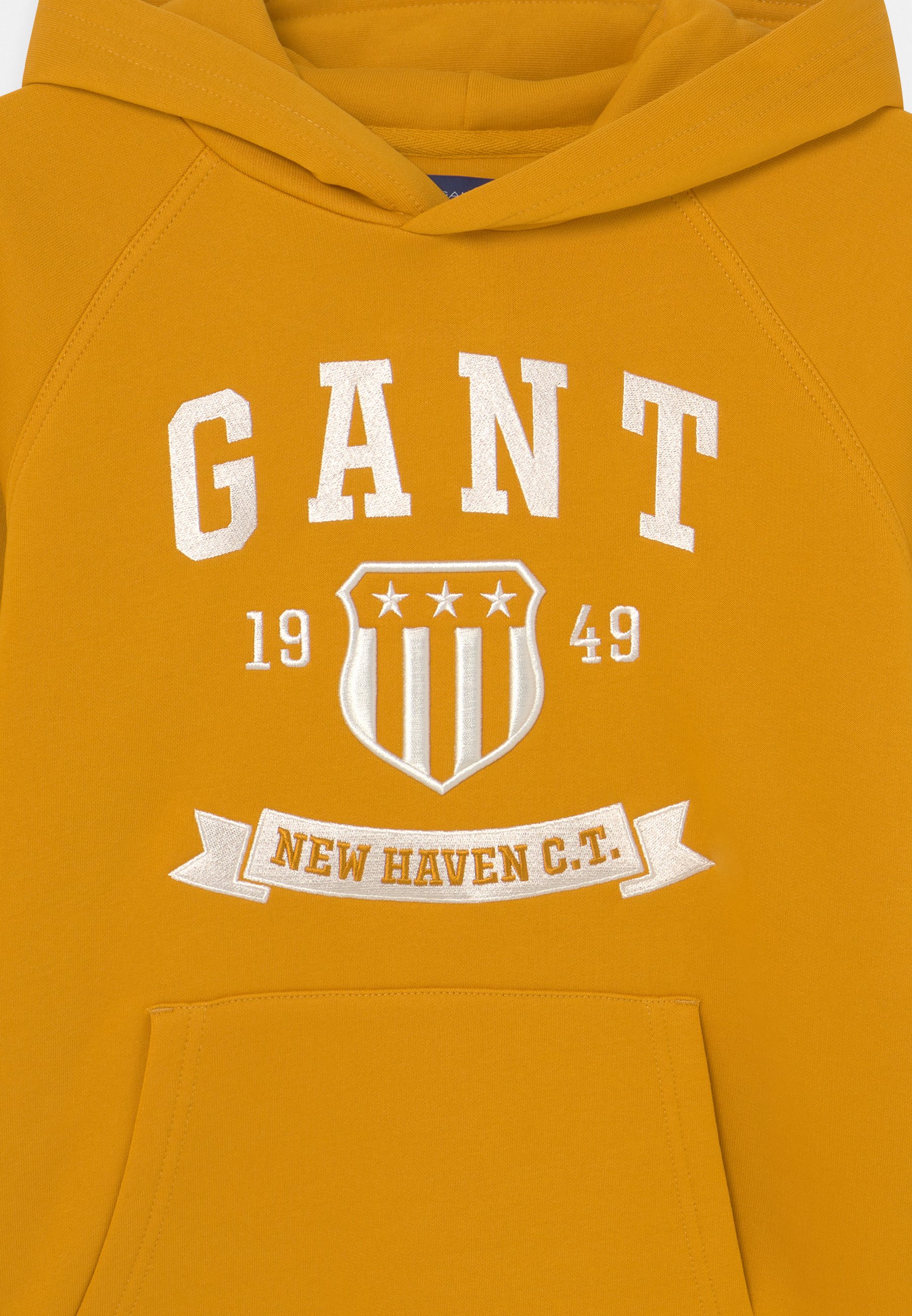 GANT NEW HAVEN BANNER HOODIE UNISEX - Sudadera - ivy gold/amarillo -  Zalando.es