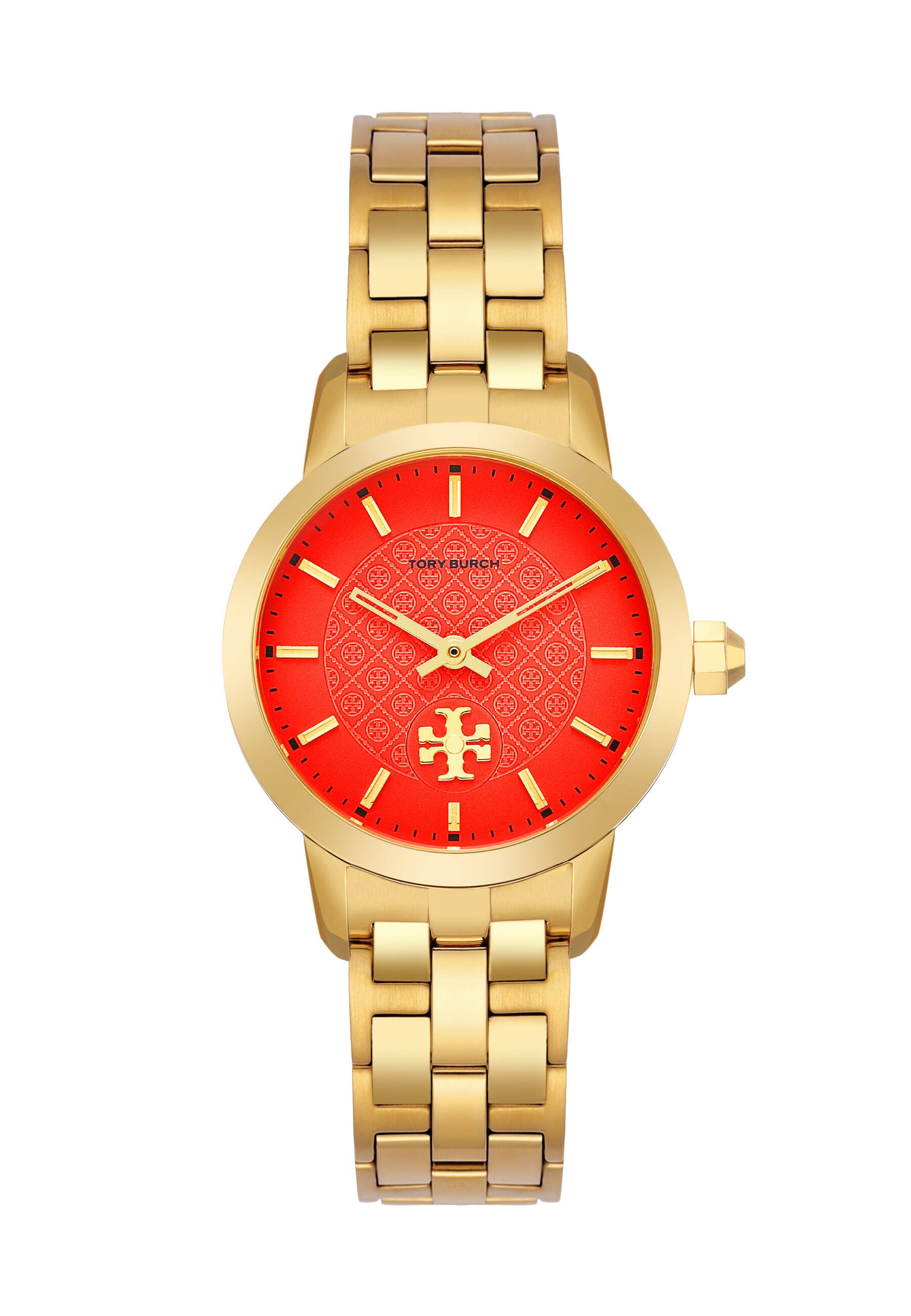 NEW Tory Burch Gold Moon Phase Leather Miller Ladies Watch