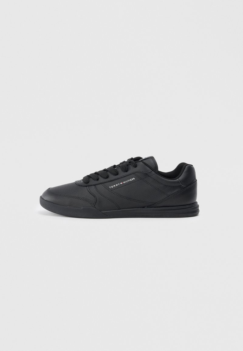 Tommy Hilfiger DEBOSSED LOGO CUPSOLE TRAINERS WITH LEATHER