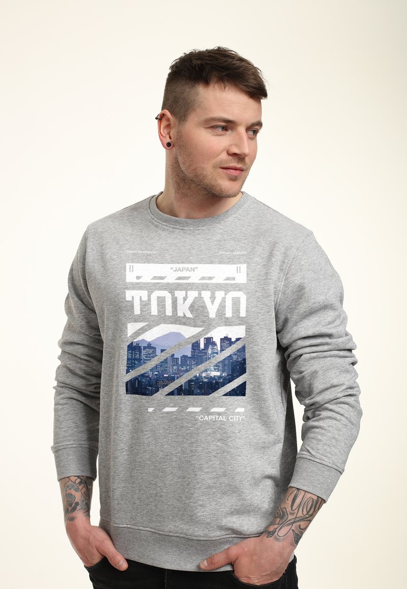 Henry Tiger NEXT STOP TOKYO - Sudadera - heather grey