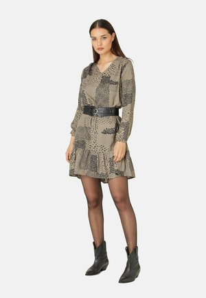 Day dress - print grey black