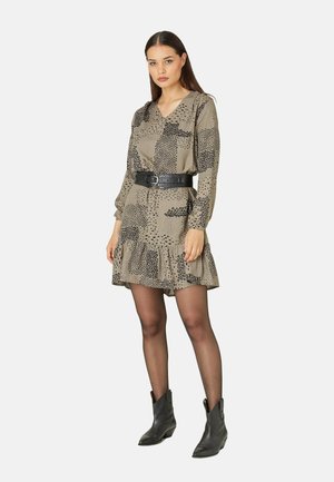 Freizeitkleid - print grey black