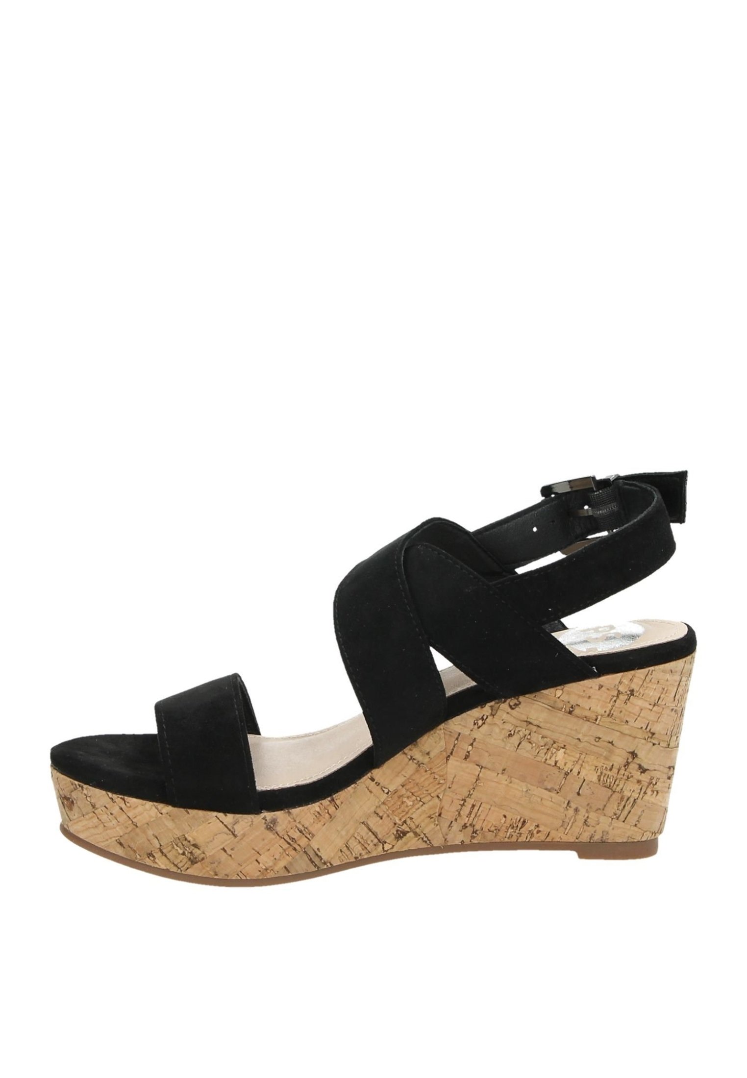 PS POELMAN Sandalen met sleehak - zwart/Zwart - Zalando.nl