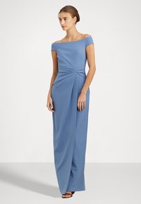 Lauren Ralph Lauren CREPE OFF THE SHOULDER GOWN - Iltapuku - pale azure
