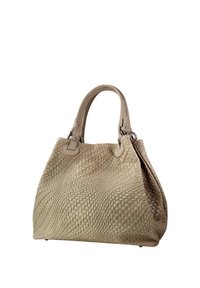 DrachenLeder ABSTRAKTES MUSTER - Sac à main - taupe beige braun