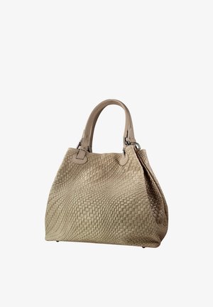 DrachenLeder ABSTRAKTES MUSTER - Sac à main - taupe beige braun