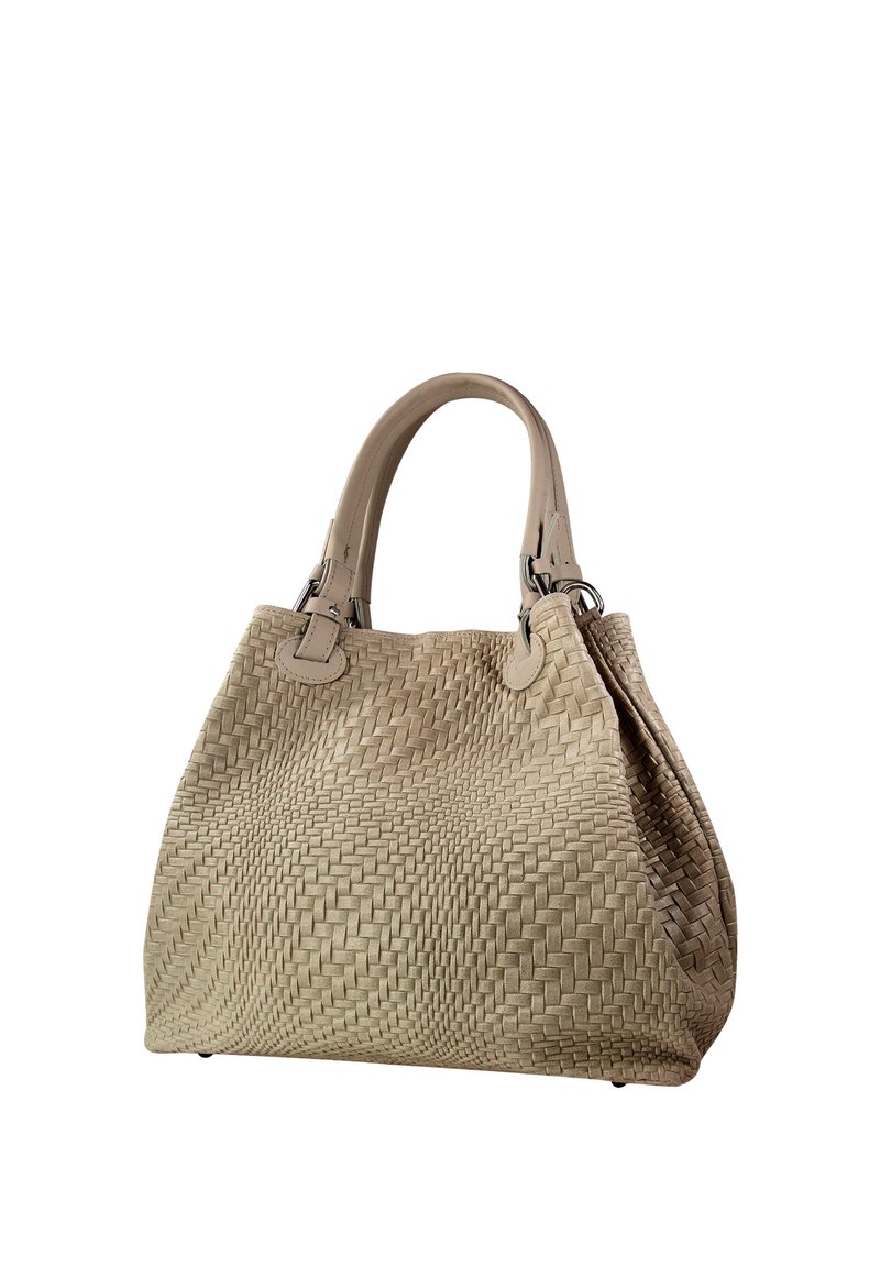 DrachenLeder ABSTRAKTES MUSTER - Sac à main - taupe beige braun