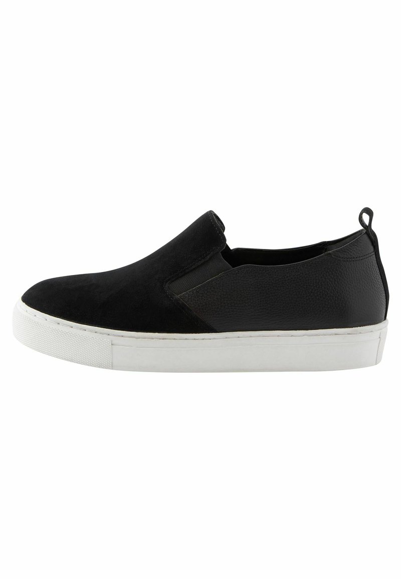 Next SIGNATURE LEATHER SKATER BLACK TRAINERS Baskets basses black