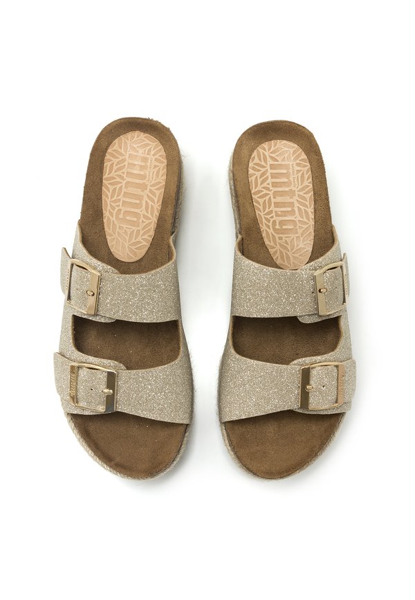 PERLA - Heeled mules - cater champagne3