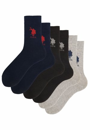 U.S. Polo Assn. 6 PACK LOGO SOLID - Calcetines - assortment