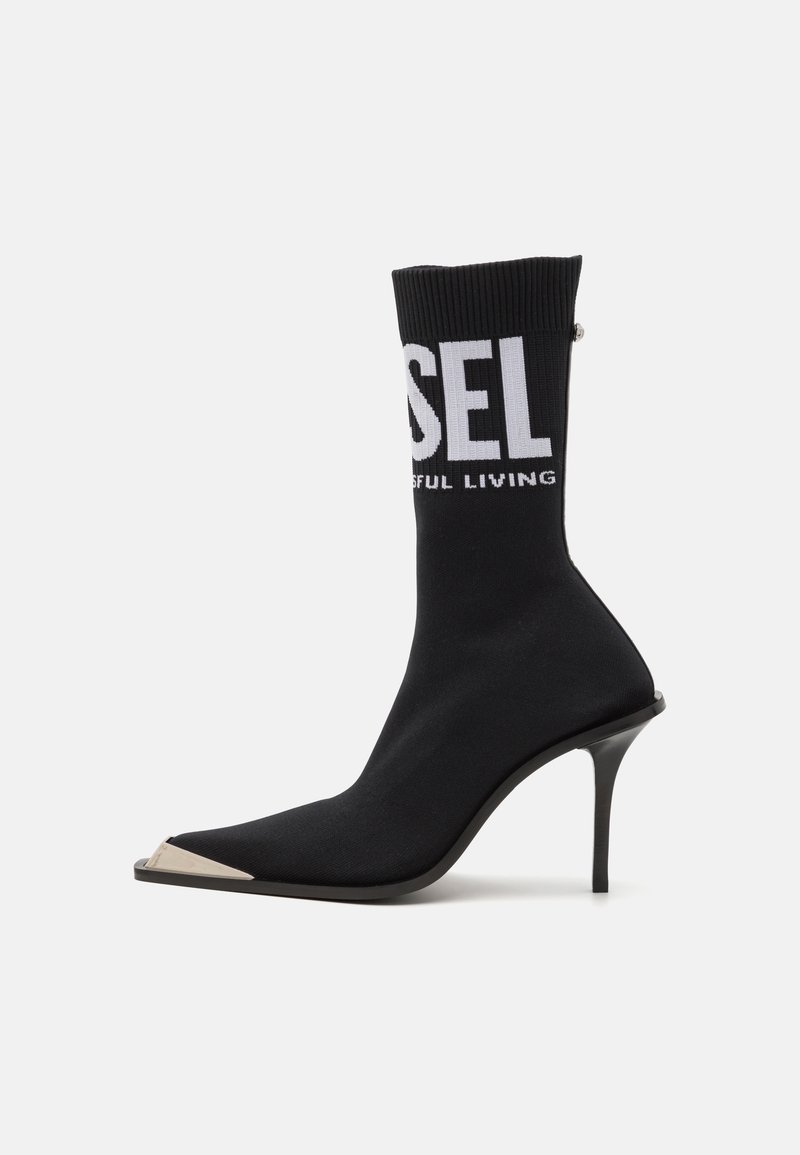 Diesel D-TONA HEEL SOCK - Botas - black