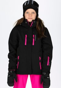 Swedemount - CERVINIA JR - Snowboardjas - black  fresh pink Miniatuurafbeelding 1