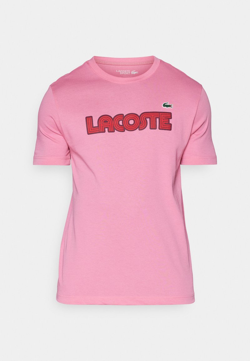 Lacoste Sport T-shirt print donkerroze