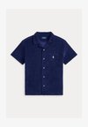 CUSTOM SLIM FIT TERRY CAMP SHIRT - Πουκάμισο - newport navy