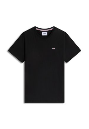 Tommy Jeans, CLASSIC C NECK - Βασικό μπλουζάκι - black