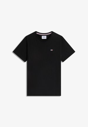 Tommy Jeans, CLASSIC C NECK - Βασικό μπλουζάκι - black