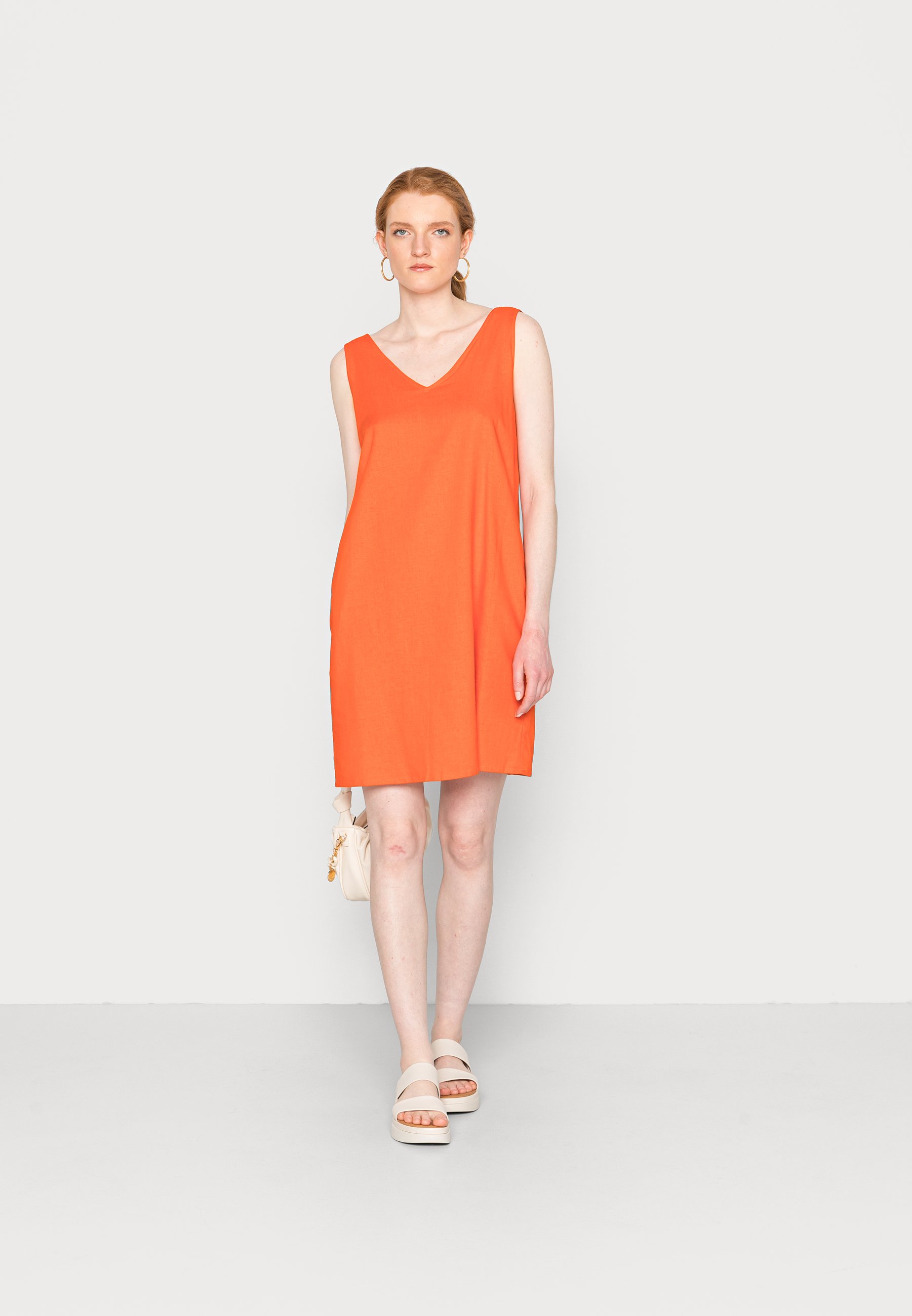 Cream VENTA SHORT DRESS MOLLIE FIT - Vestito estivo - tangerine tango/arancione  - Zalando