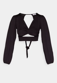 ANGELINA BACKLESS TOP - T-shirt à manches longues - black