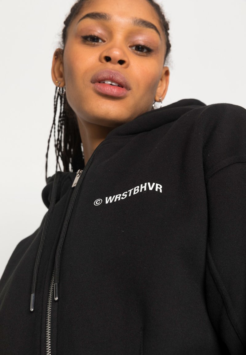 WRSTBHVR CORBY HOODED ZIP JACKET WOMEN - Zip-up sweatshirt - black -  Zalando.co.uk