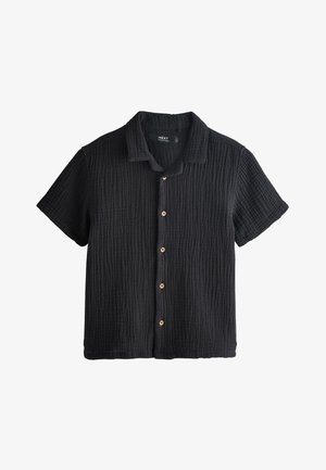 Next, REGULAR FIT - SHORT SLEEVE REVERE COLLAR - Chemise - black