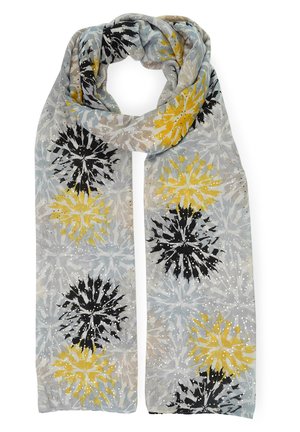 Sjaal - gre/yellow