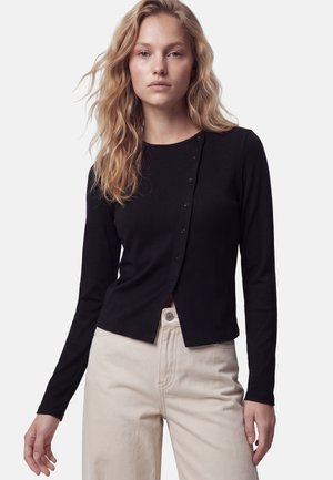 Pieces, PCBRIA ASSYMETRIC TOP - Блуза с дълги ръкави - black