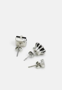 Pier One 9 PACK UNISEX - Naušnice - silver-coloured/black