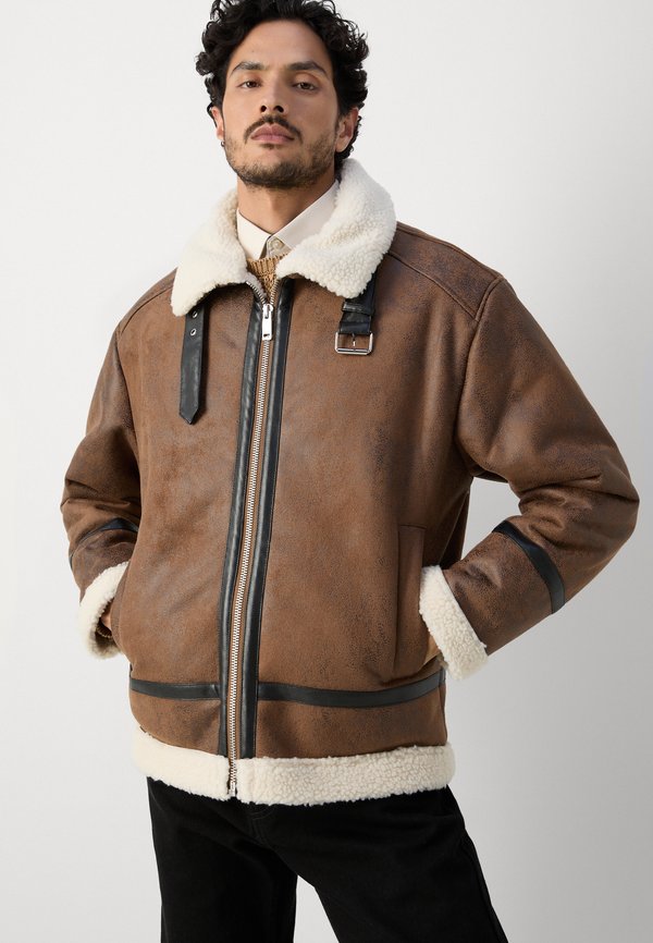 FAUX SHEARLING JACKET - Faux leather jacket2