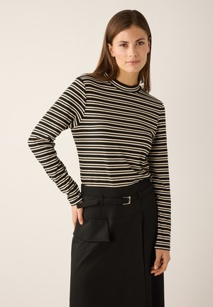 SCHMALES RINGEL - Longsleeve - black offwhite