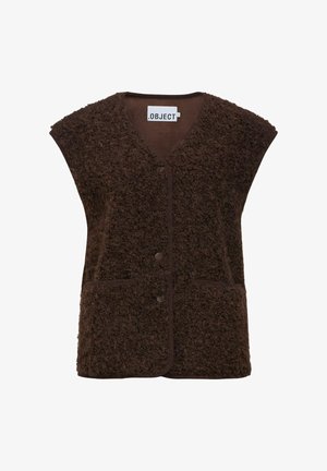 Object, GILET TEDDY - Weste - seal brown