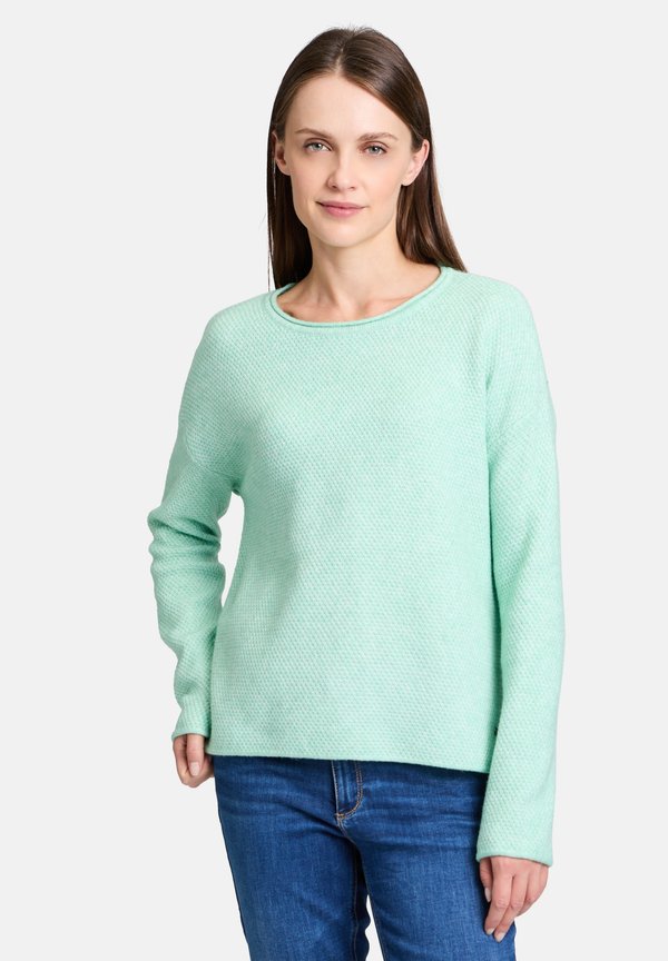 MIT RUNDHALSAUSSCHNITT - Strickpullover