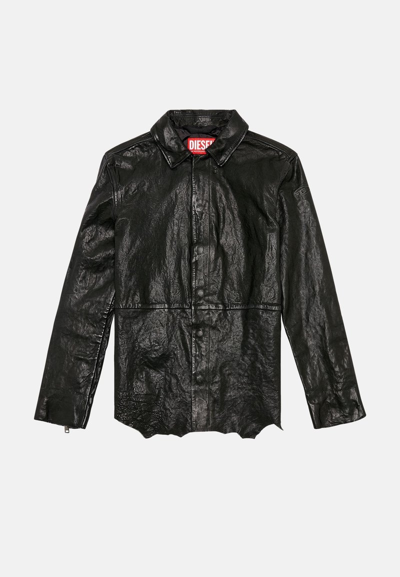 Diesel Leren jas zwart